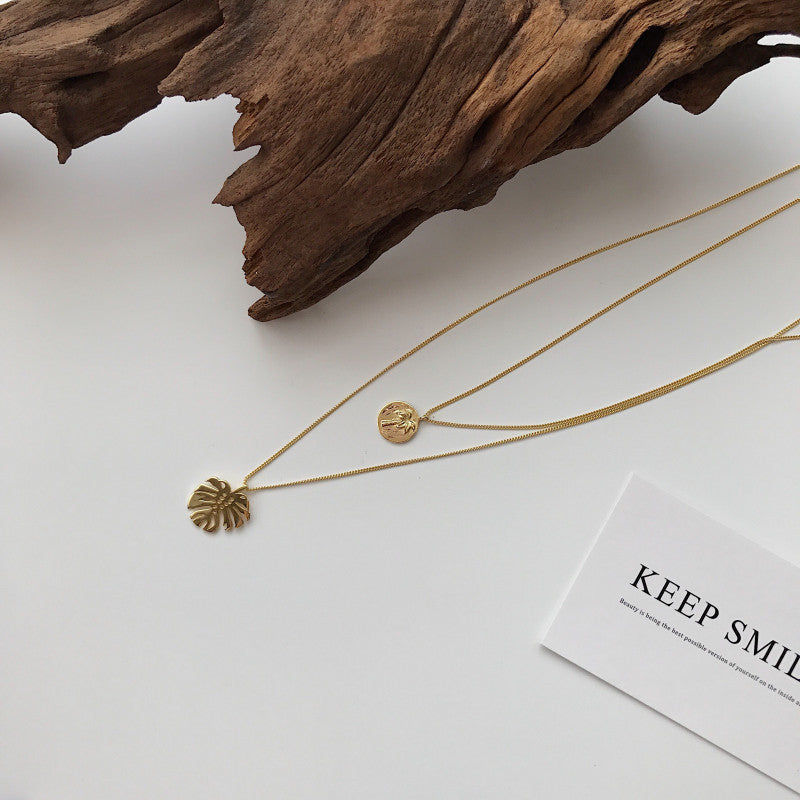 Monstera Layered Necklace