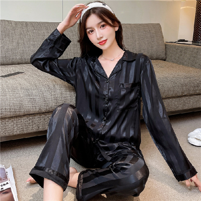 Satin Striped Pajama Set
