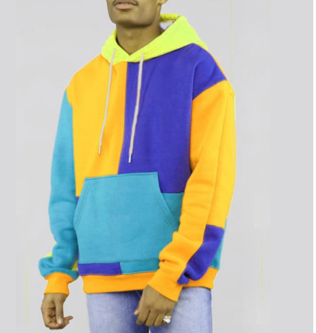 Color Block Zip Hoodie