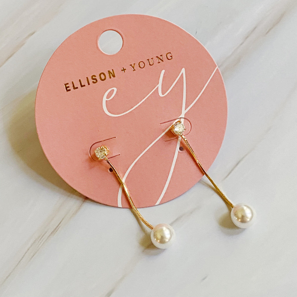 Dangling Pearl Earrings
