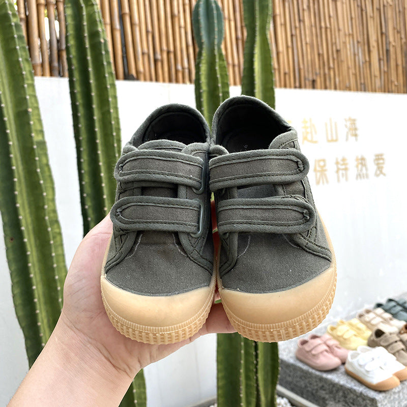 Kids' Canvas Strap Sneakers