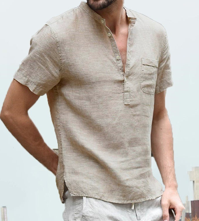 Linen Half-Sleeve Shirt
