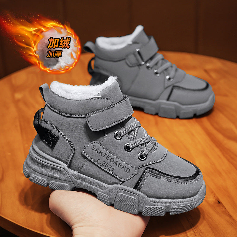 Boys' Cotton Winter Boots - Thick Warm Casual Shoes