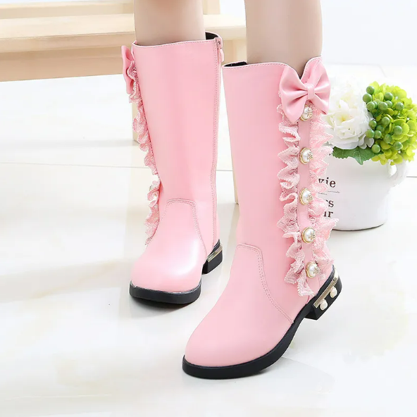 Fleece-Lined Girls Boots