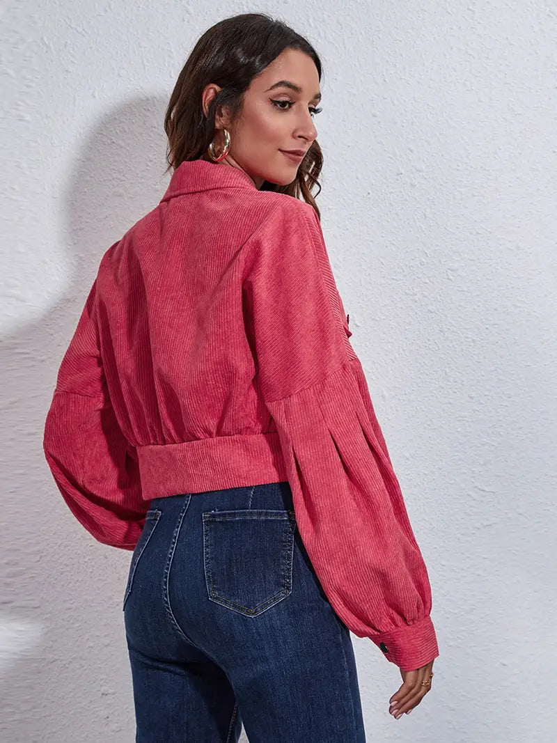 Cropped Corduroy Jacket