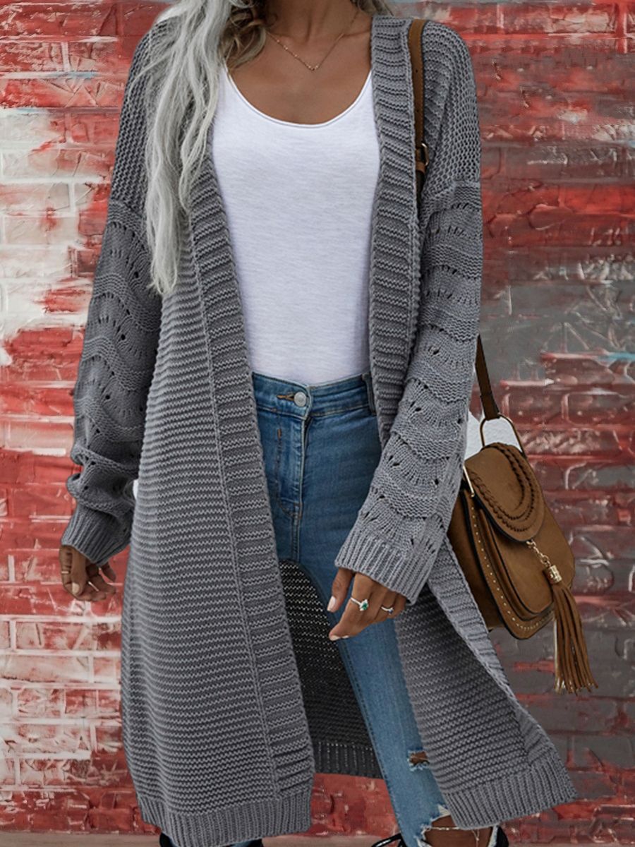 Solid Long Cardigan
