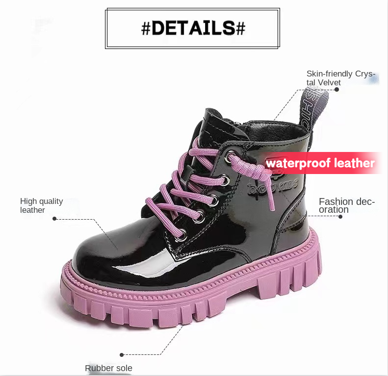 Fashionable Waterproof Combat Boots for Girls