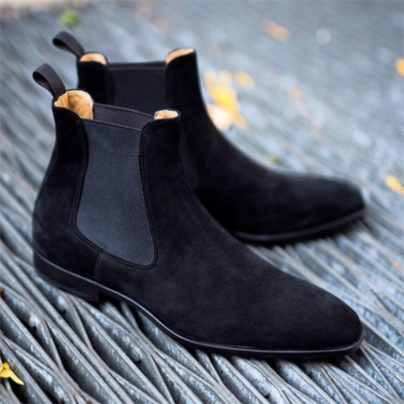 Men's Chelsea Leather Martin Boots - European Style