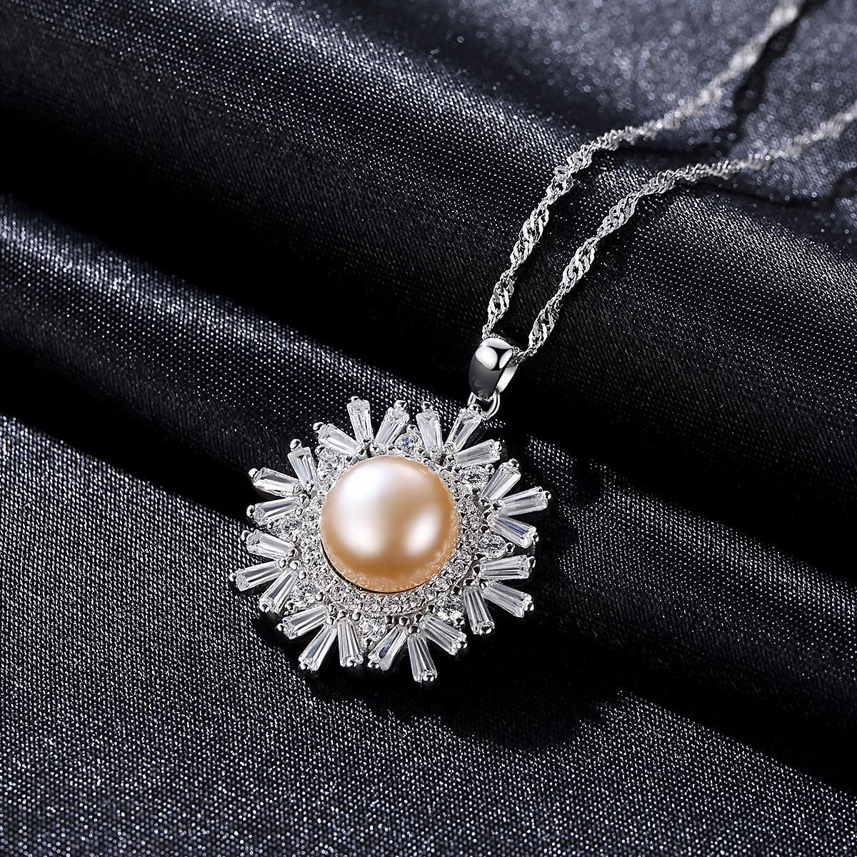 Pearl Snowflake Necklace