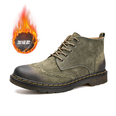 Genuine Leather Ankle Boots for Men - Vintage Fashion