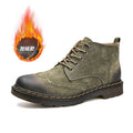 Genuine Leather Ankle Boots for Men - Vintage Fashion