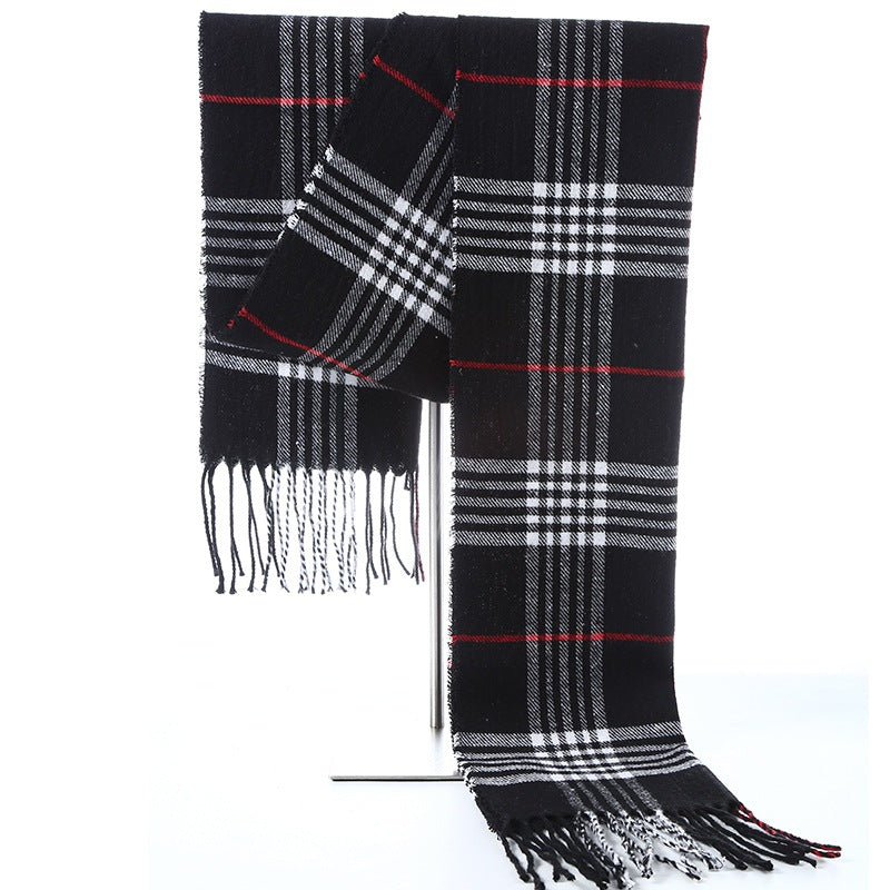 Thick Plaid Blanket Scarf