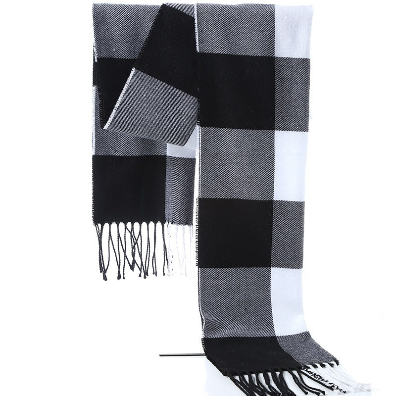 Thick Plaid Blanket Scarf