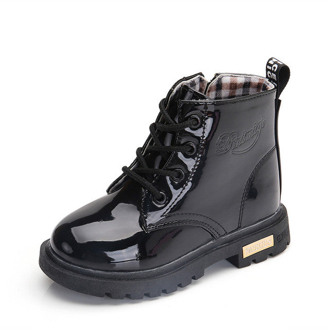 Waterproof PU Leather Winter Boots for Kids