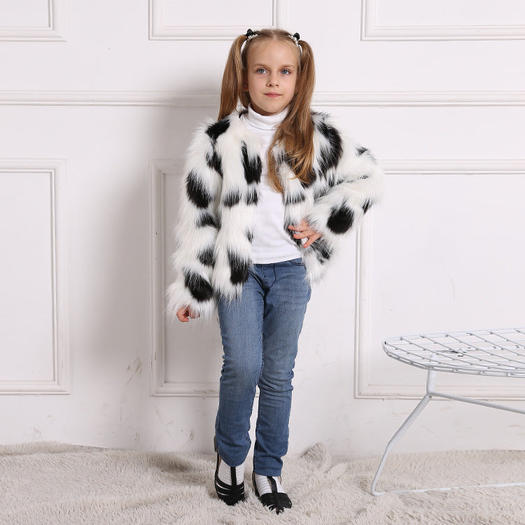 Girls' Faux Fur Winter Coat