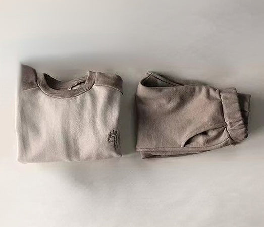 Kids' Embroidered Sweatshirt Set