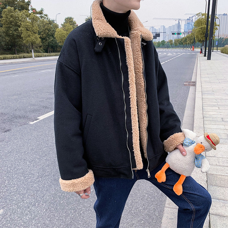 Plaid Fleece-Lined Jacket