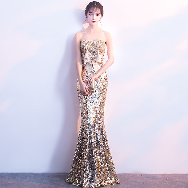 Sequin Mermaid Evening Gown