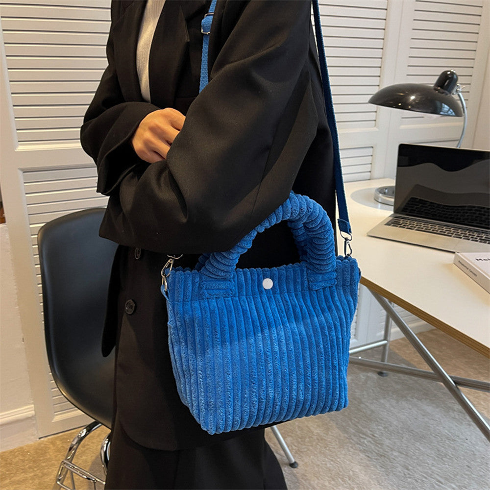 Corduroy Bucket Crossbody