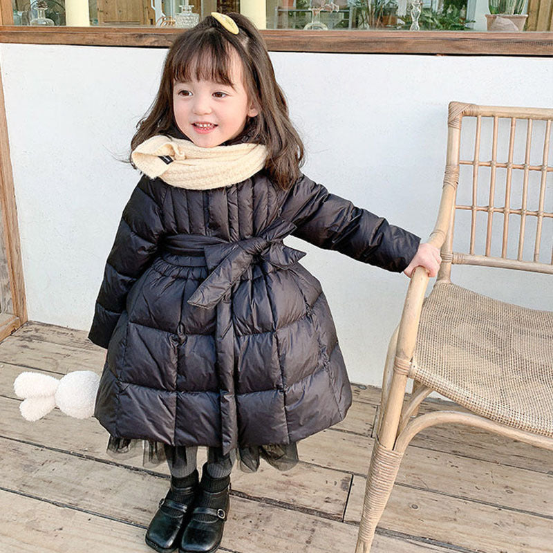 Girls' Mid-Length Winter Coat