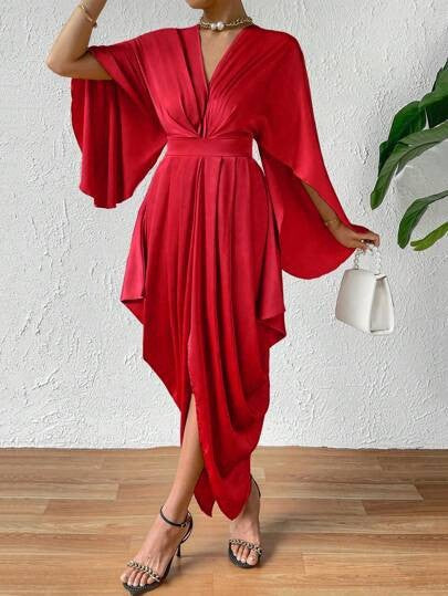 Pleated Wave Dress