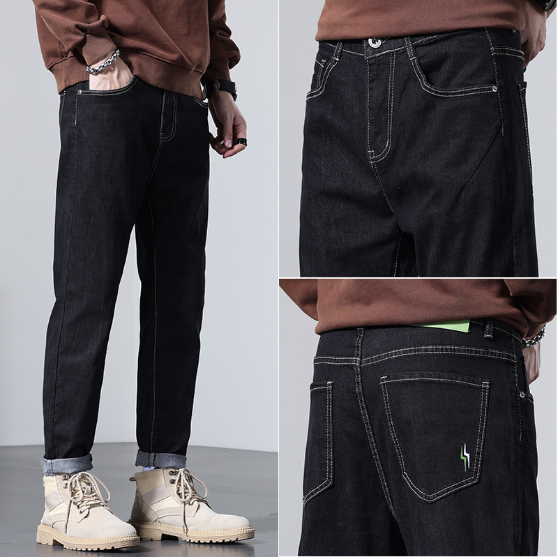 Black Straight Leg Jeans