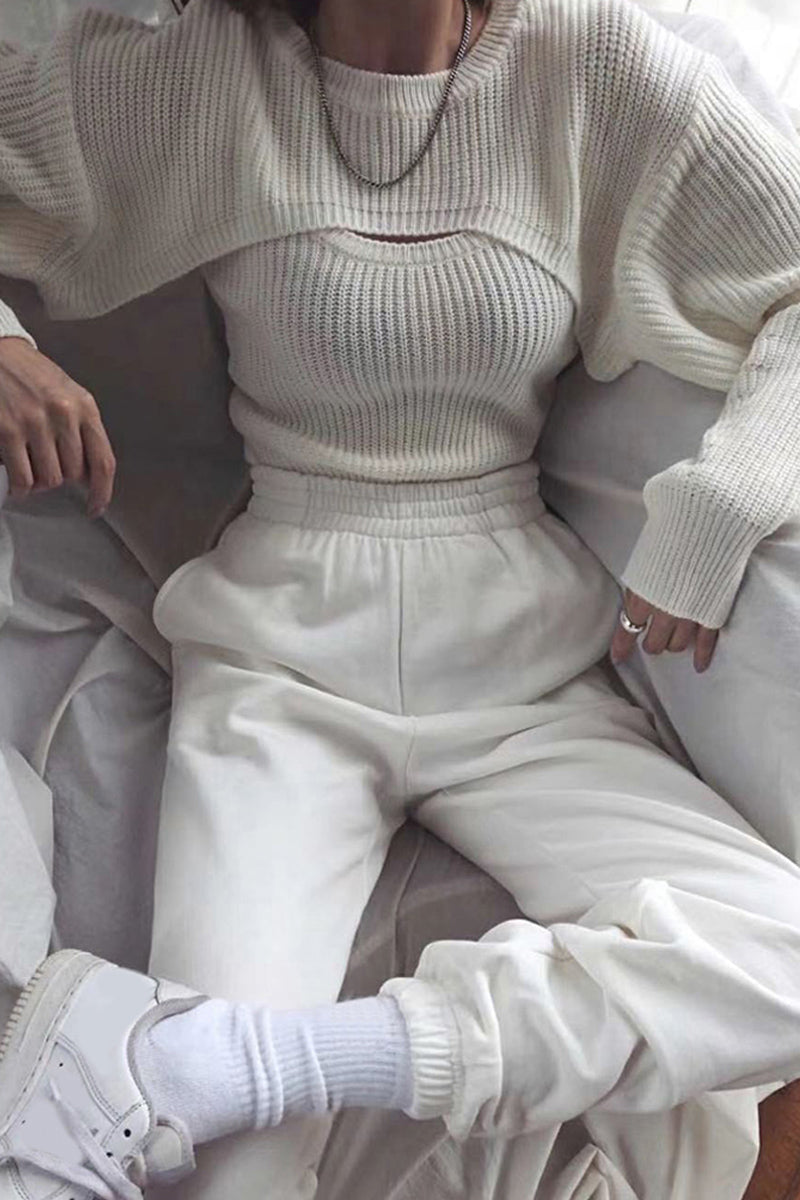 Ribbed Cami & Cardigan Set