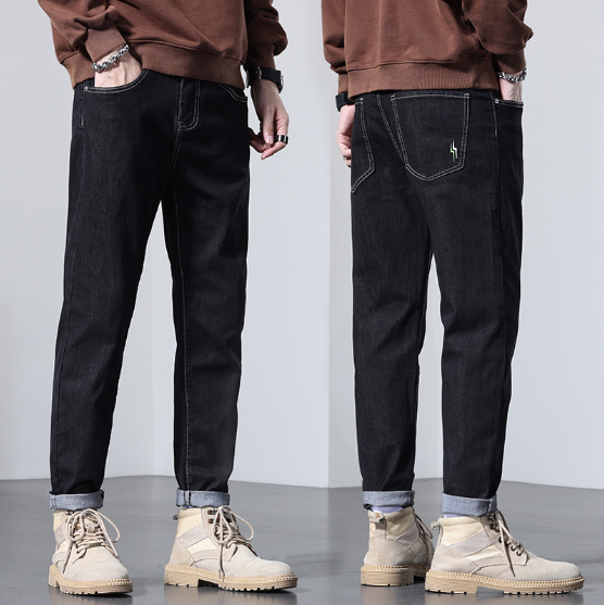 Black Straight Leg Jeans