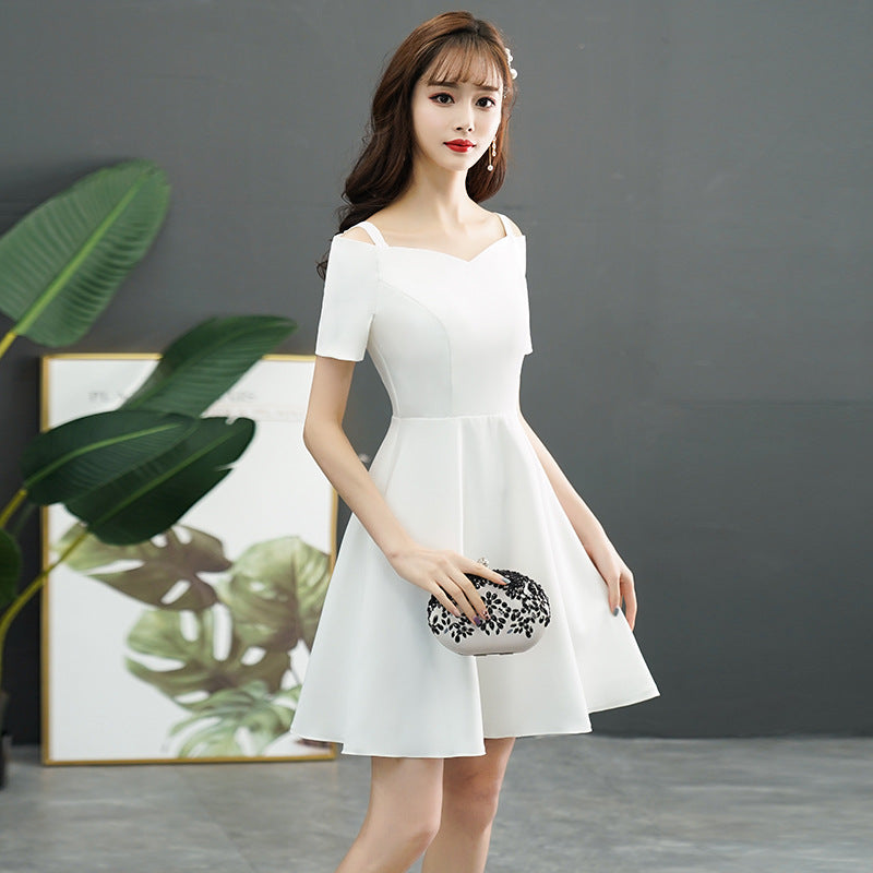 White Off-Shoulder Mini Dress
