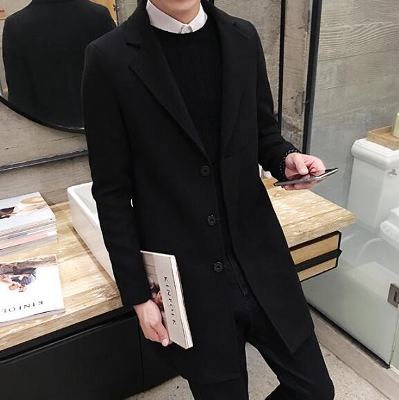 Slim Mid-Length Wool Coat