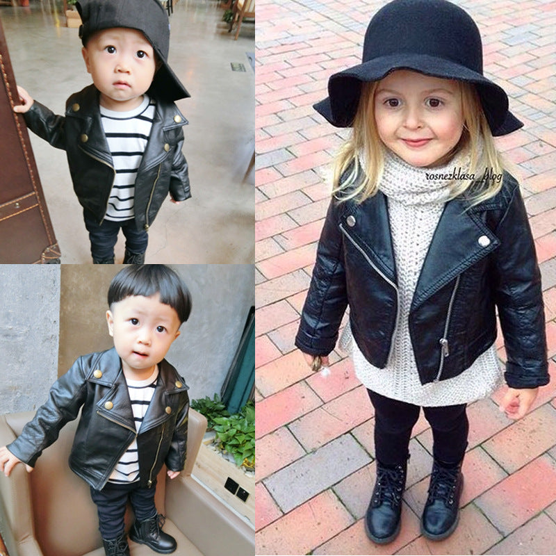 Boys' Faux Leather Jacket
