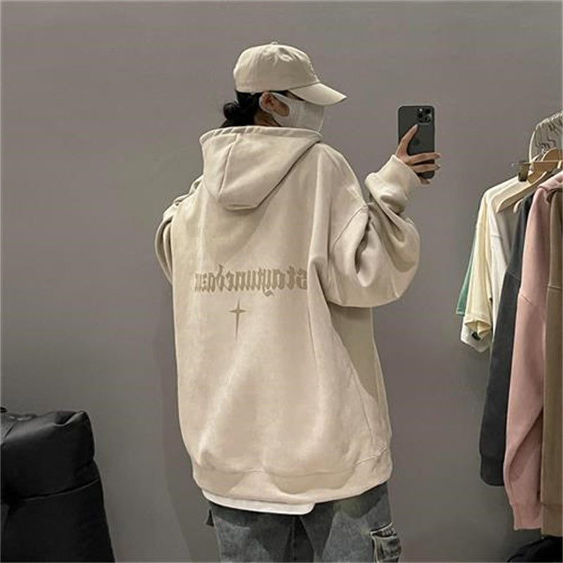 Burgundy Suede Hoodie