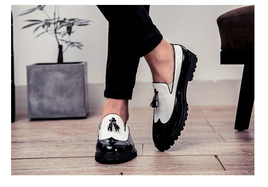 Men's Two-Tone Tassel Loafers