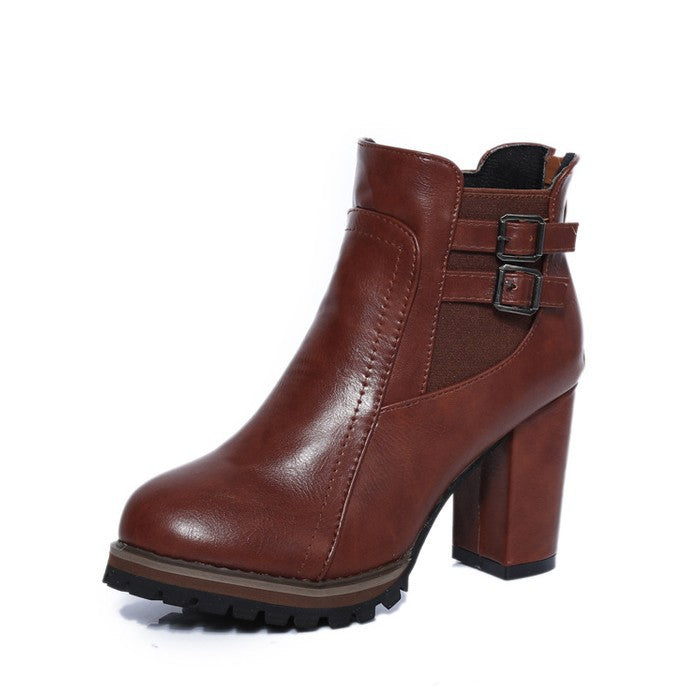 Chunky Heel Chelsea Boots