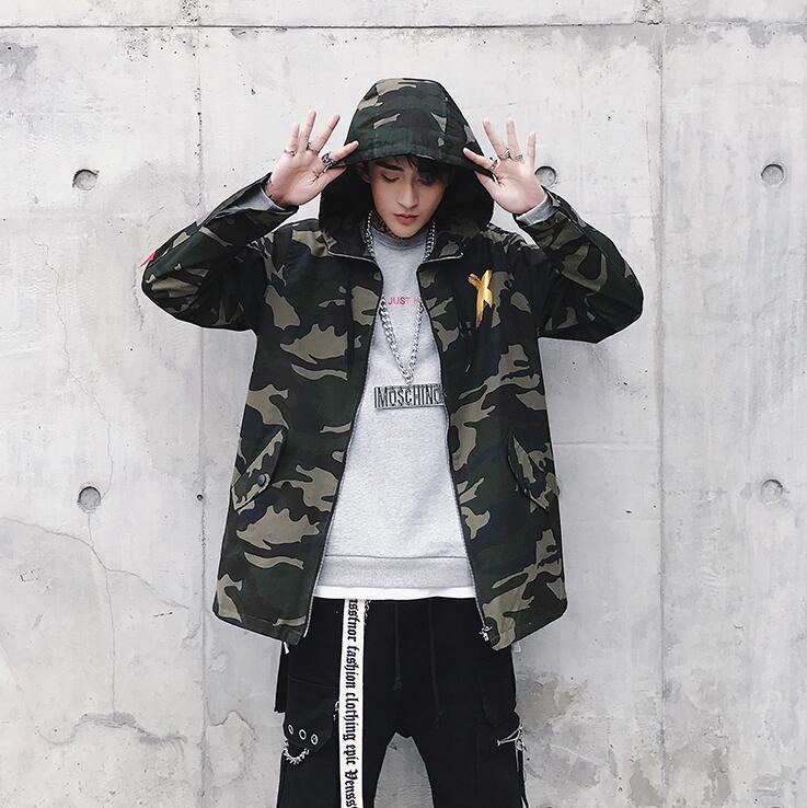 Camo Hooded Coat