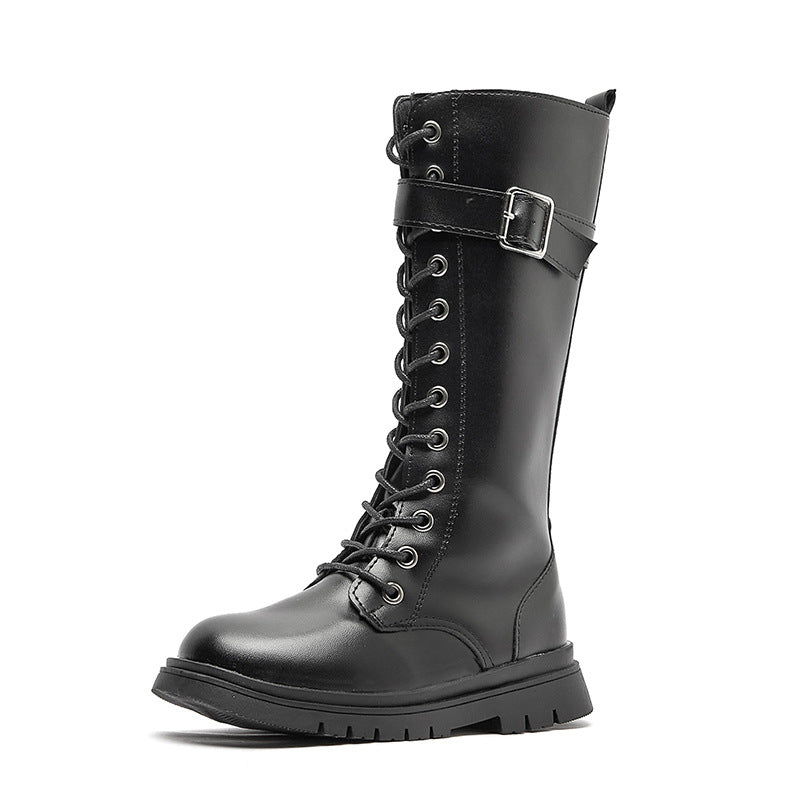 Girls' Lace-Up Knee Boots