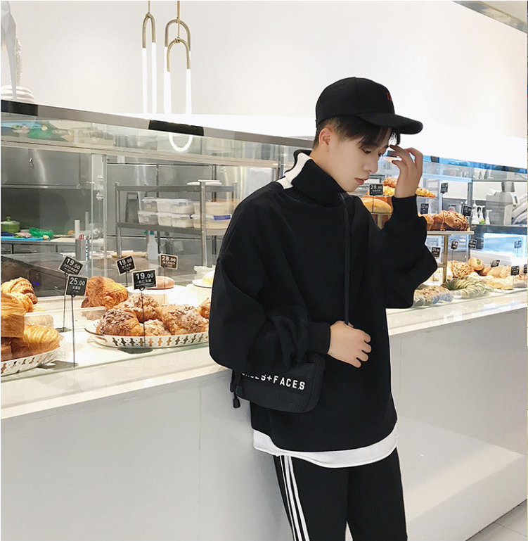 Fleece High Neck Hoodie