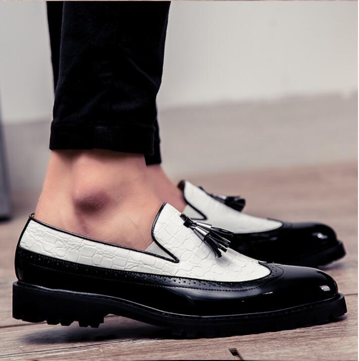 Men's Leather Loafers with Tassels