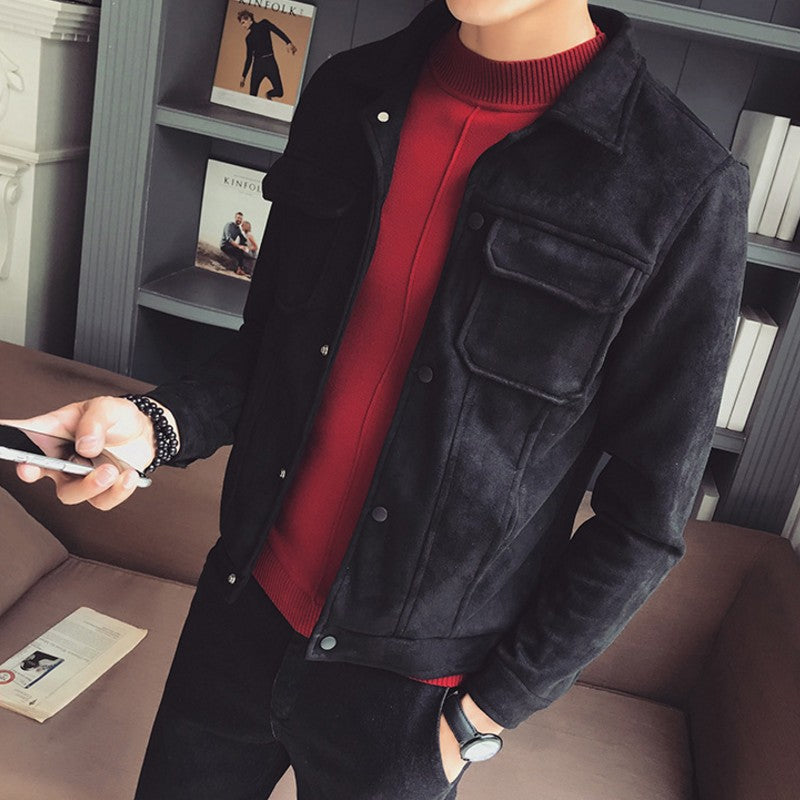 Multi-Pocket Short Wool Coat
