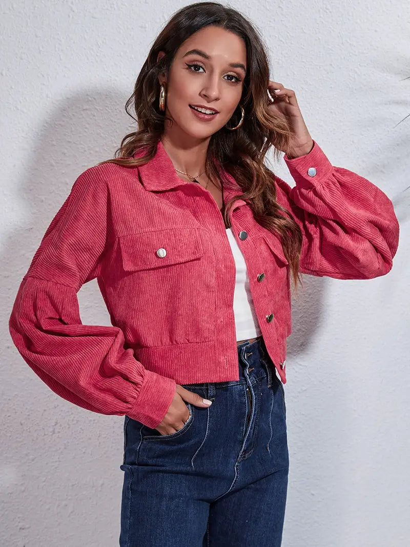 Cropped Corduroy Jacket