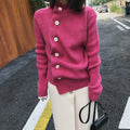 Asymmetric Button Cardigan