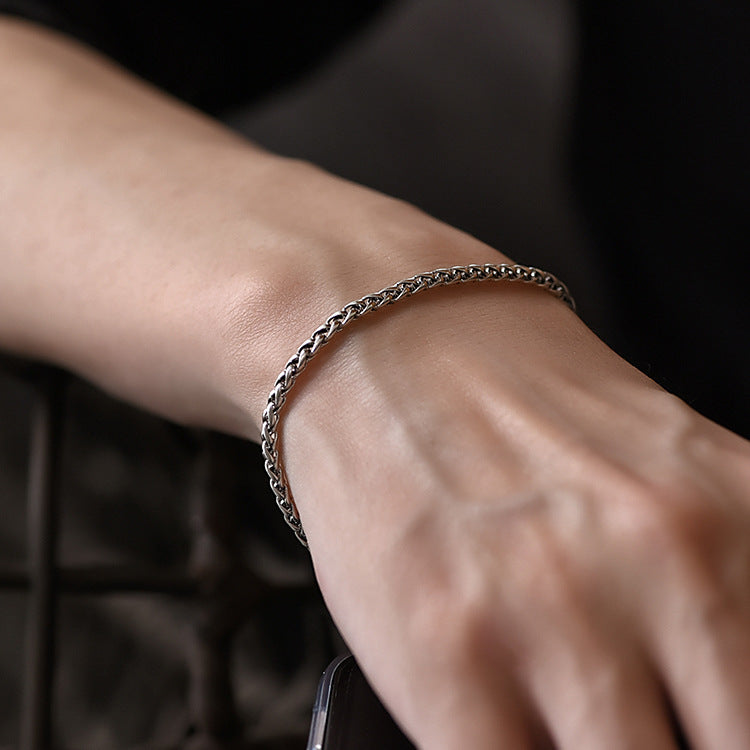 Twisted Silver Bracelet