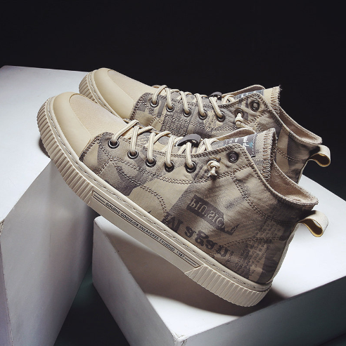 Stylish High-Top Canvas Sneakers for Men (2020)