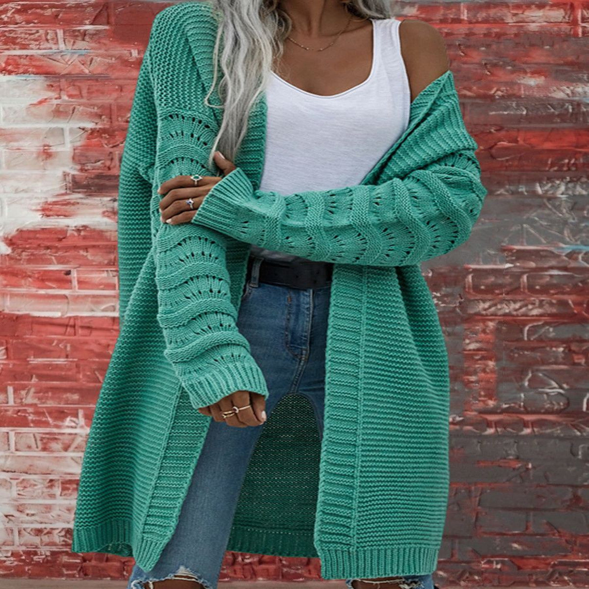 Solid Long Cardigan