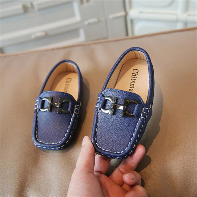 Boys' Leather Penny Loafers