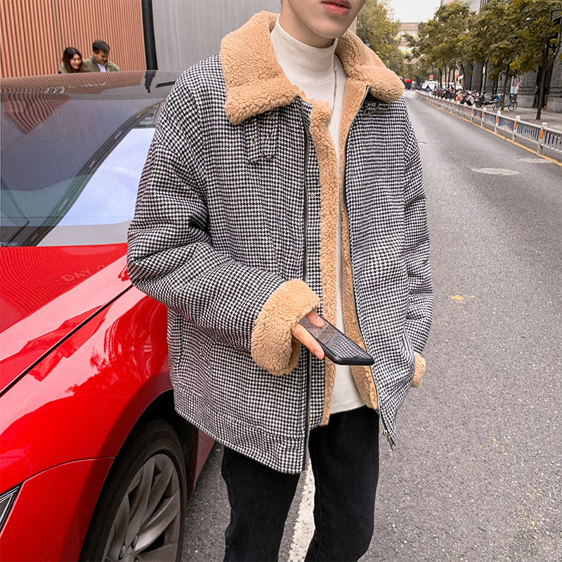 Plaid Fleece-Lined Jacket
