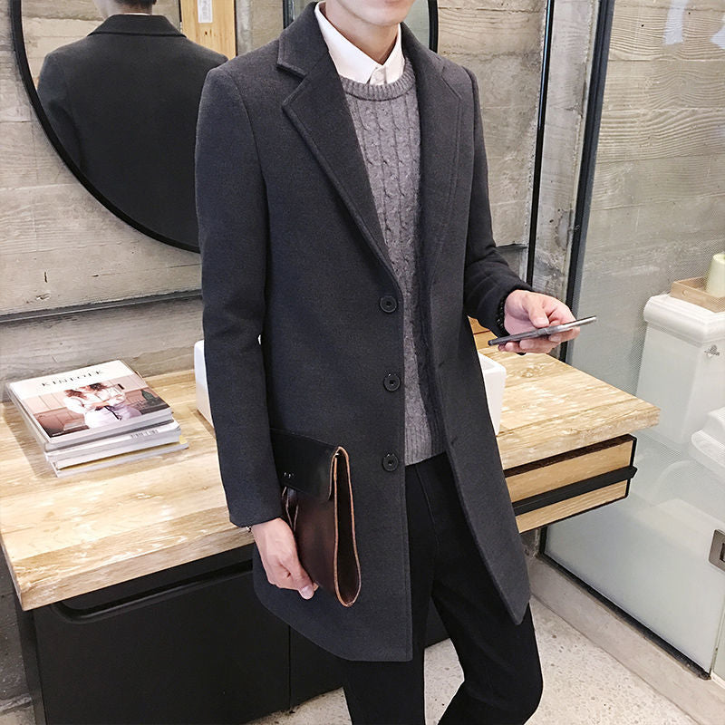 Slim Wool Trench Coat