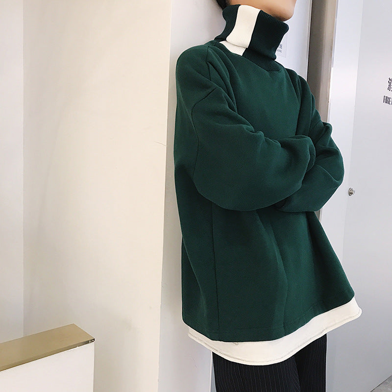 Fleece High Neck Hoodie