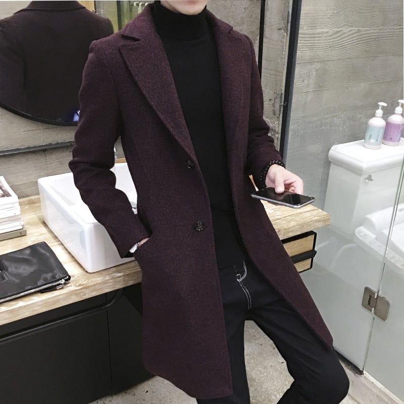 Mid-Length Wool Topcoat
