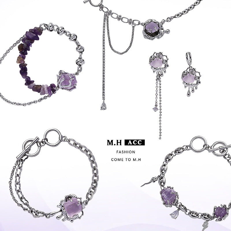 Purple Glacier Necklace